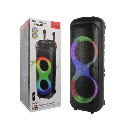 اسپیکر بلوتوثی چمدانی ZQS-10215 دو باند ۱۰ اینچ با نورپردازی RGB